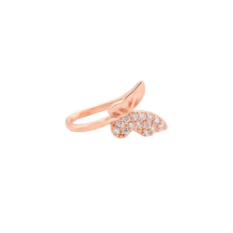 Rose Gold Butterfly Nose Ring & Stud