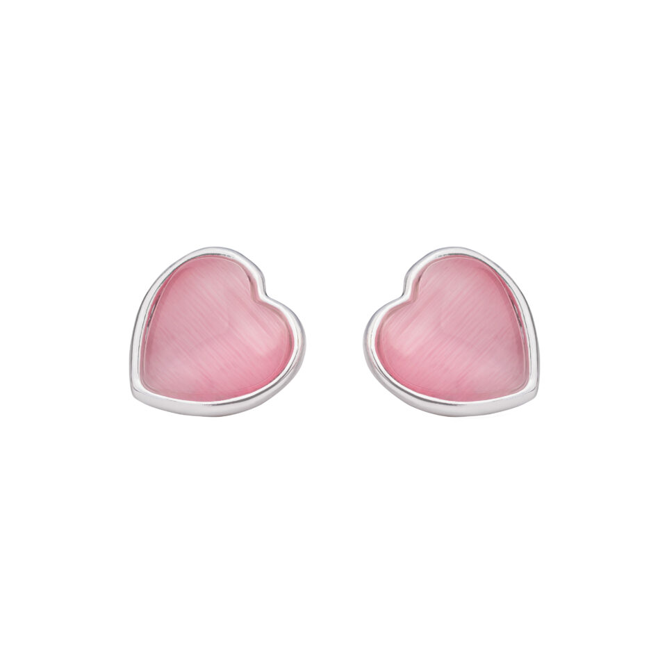 Silver Heart Stud Earring