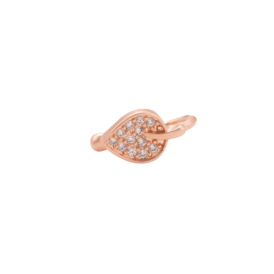 Rose Gold Leaf Nose Ring & Stud