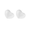 Silver Heart Charm Stud Earring