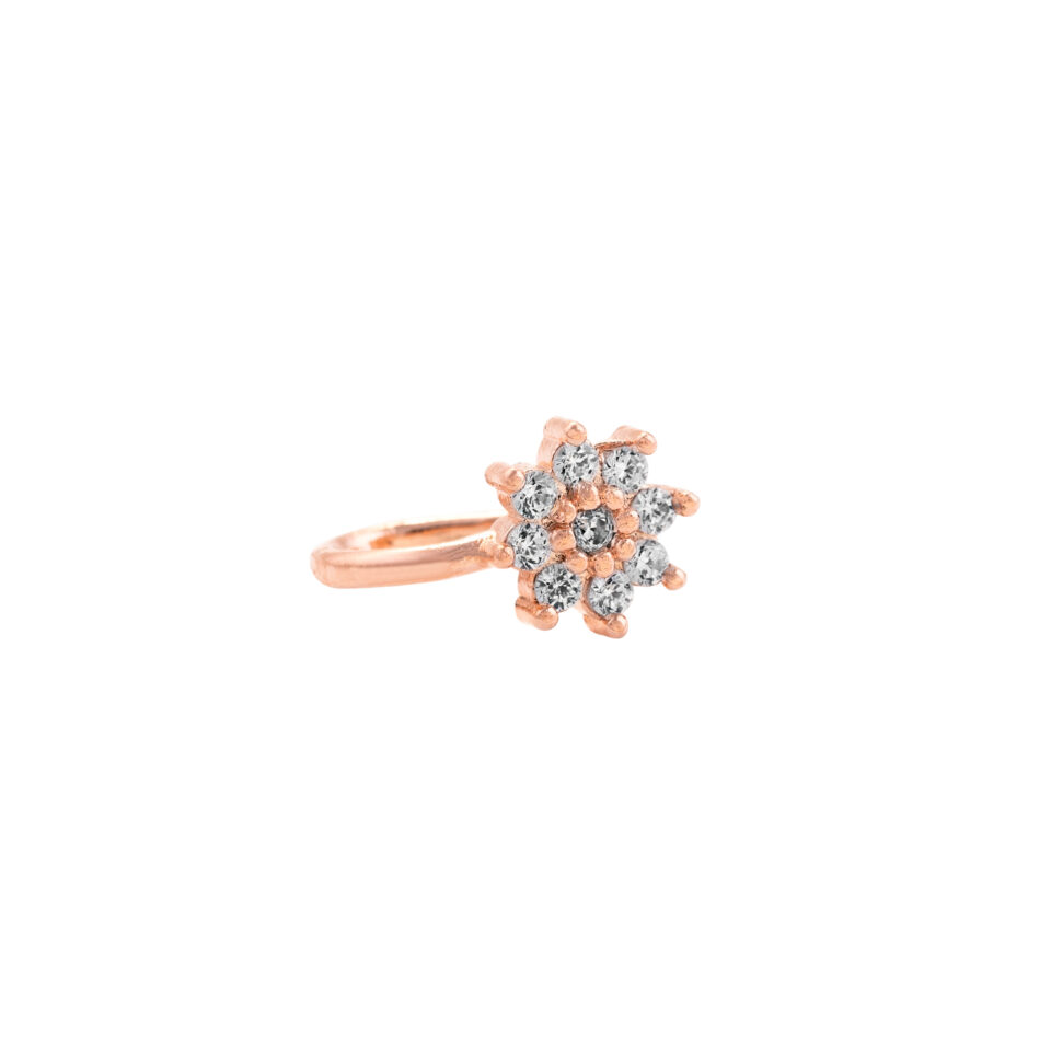 Rose Gold Flora Nose Ring & Stud