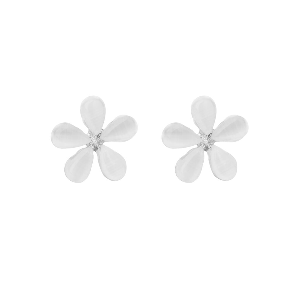 Silver Flower Stud Earring