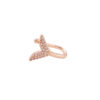 Rose Gold Whale Tail Nose Ring & Stud