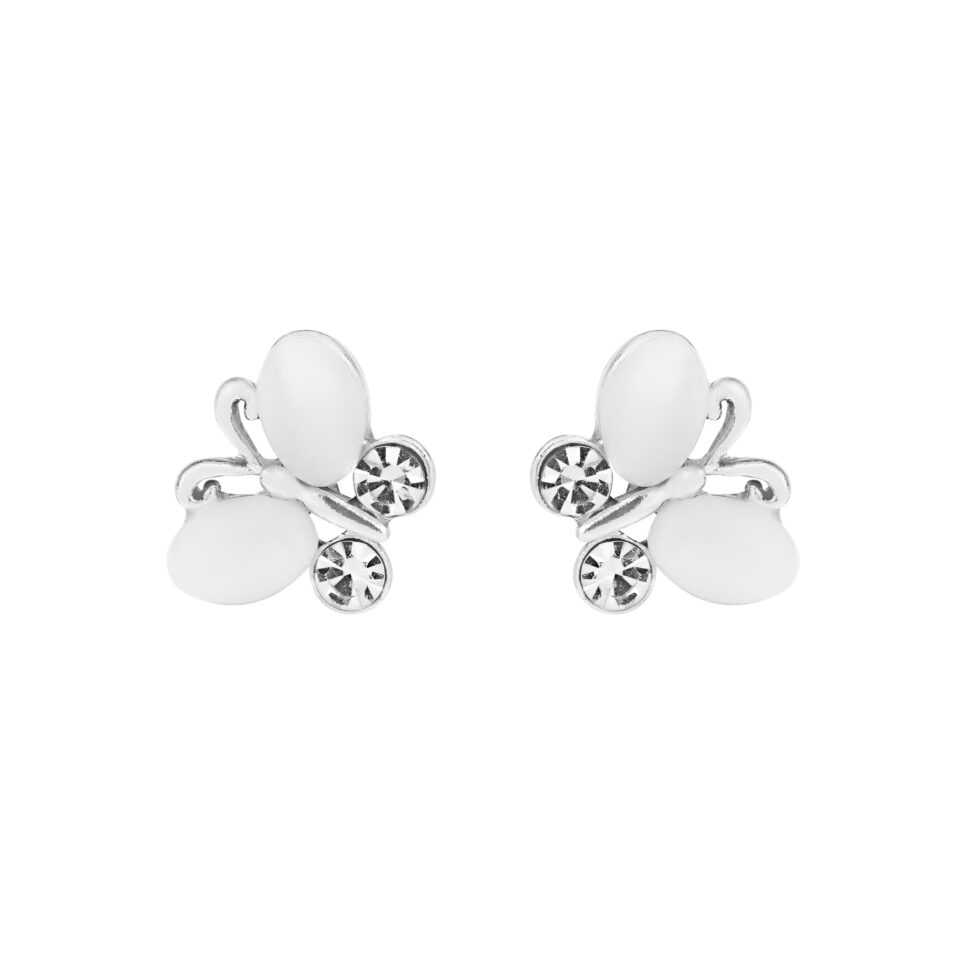 Silver Dainty Butterfly Earring