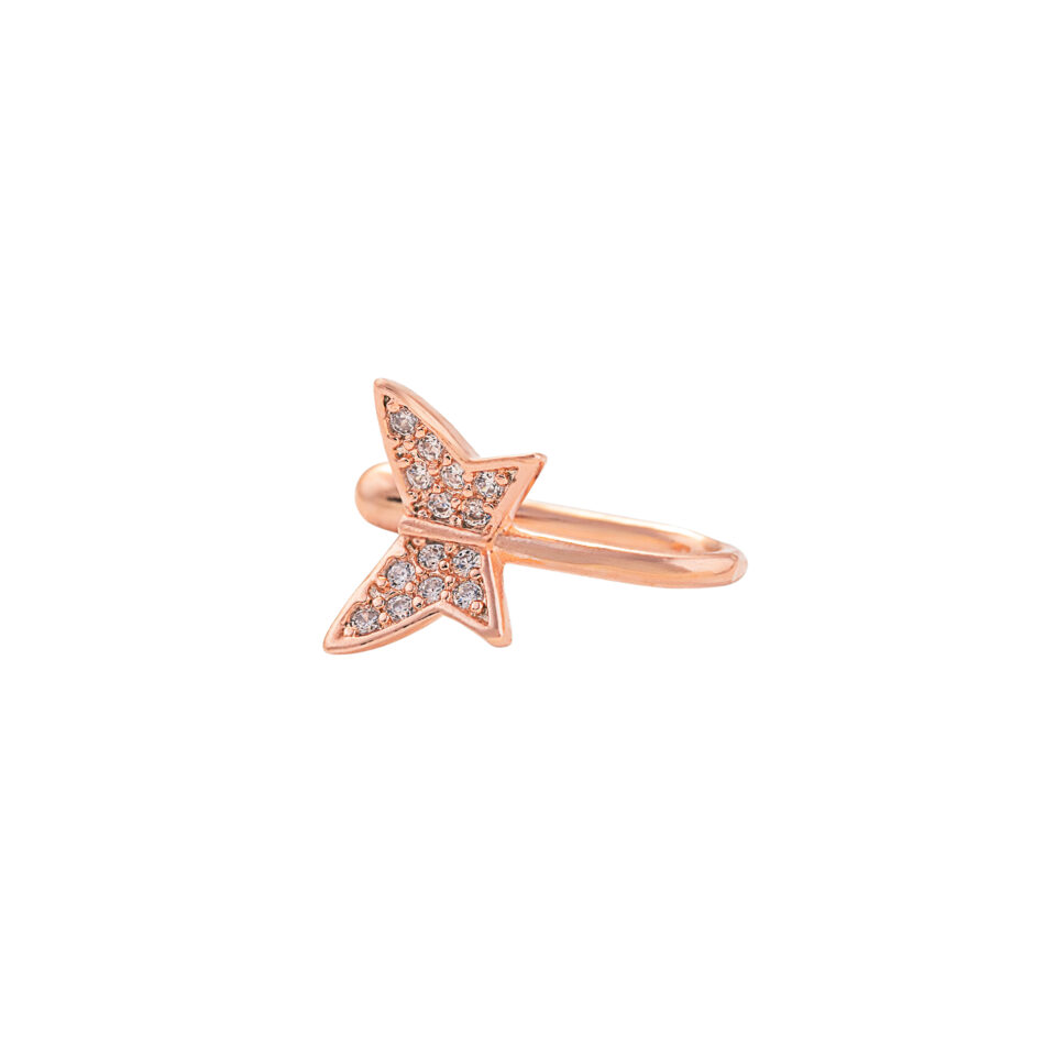 Rose Gold Ethereal Butterfly Nose Ring & Stud