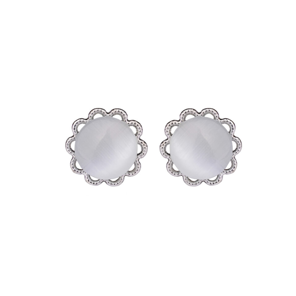 Silver Moonstone Earring