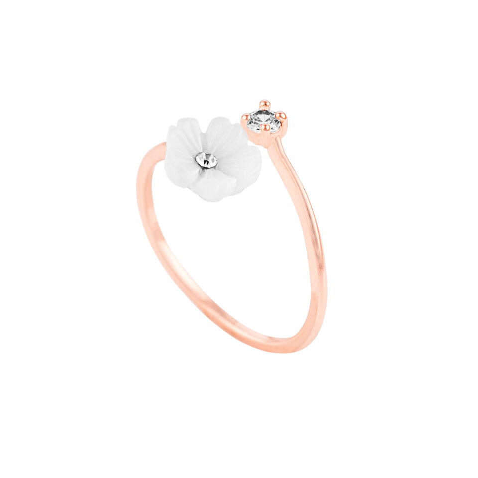 Rose Gold Dainty Flower Ring