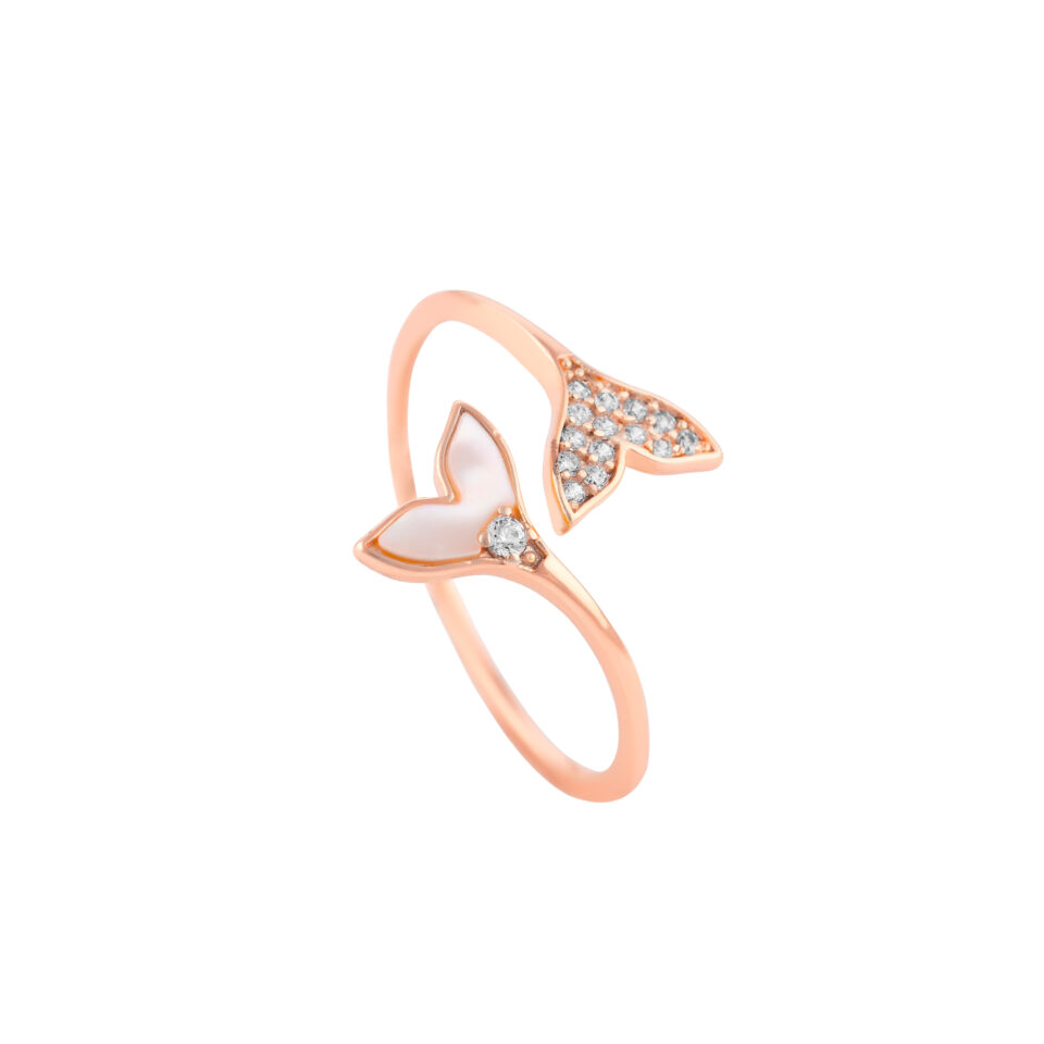 Rose Gold Ishq Fishtail Ring