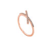 Infinity Criss Cross Rose Gold Orbital Ring