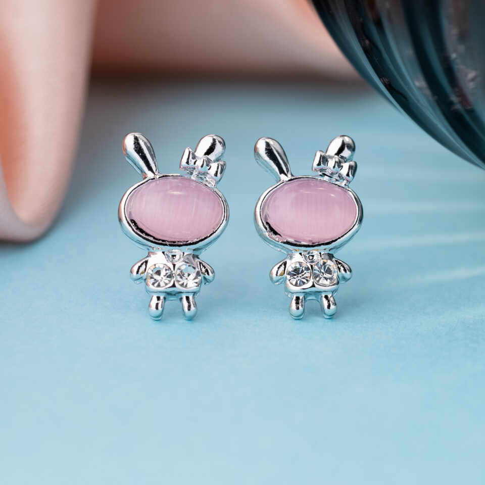 Silver Rabbit Stud Earring