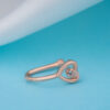 Rose Gold Heart Nose Ring & Stud