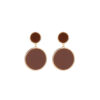 Brass Coffee Brown 2 Layered Drop Earring