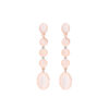 Pink Peach Oval Dangler Earrings