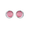 Silver Pink Stud Earring