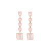 Pink Peach Square Dangler Earrings