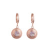 Rose Gold Floral Drop Earrings