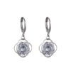 Silver Floral Drop Earrings