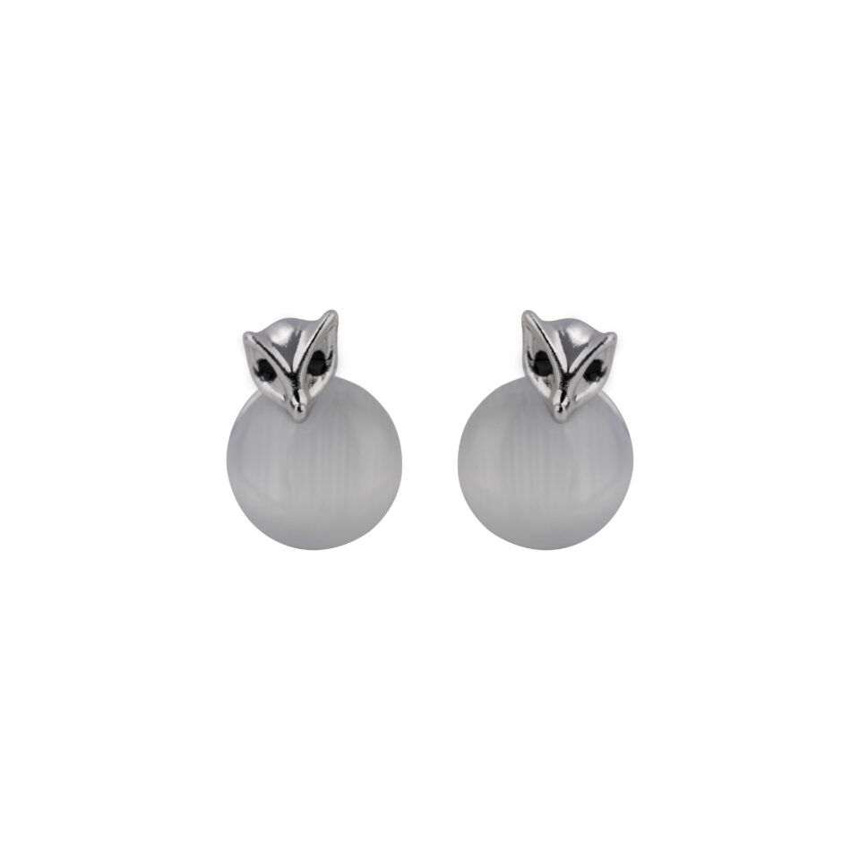 Silver Owl Stud Earring