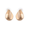 Brass Gold Sculptured Drop Stud Earring