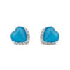 Silver Heart Amour Stud Earring