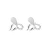 Silver Bow Stud Earring