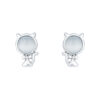 Silver Cat Stud Earring