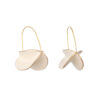 Brass Asymmetric Butterfly Hoop Earring - White