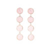 Pink Brass Dangler Earrings