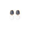 Smoky Grey Quartz Pearl Drop Earring