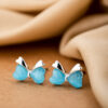 Silver Cute Bow Stud Earring