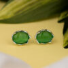 Silver Emerald Stud Earring