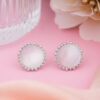 Silver Round Stud Earring