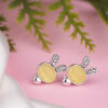 Silver Bird Bunny Stud Earring