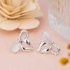 Silver Bow Stud Earring