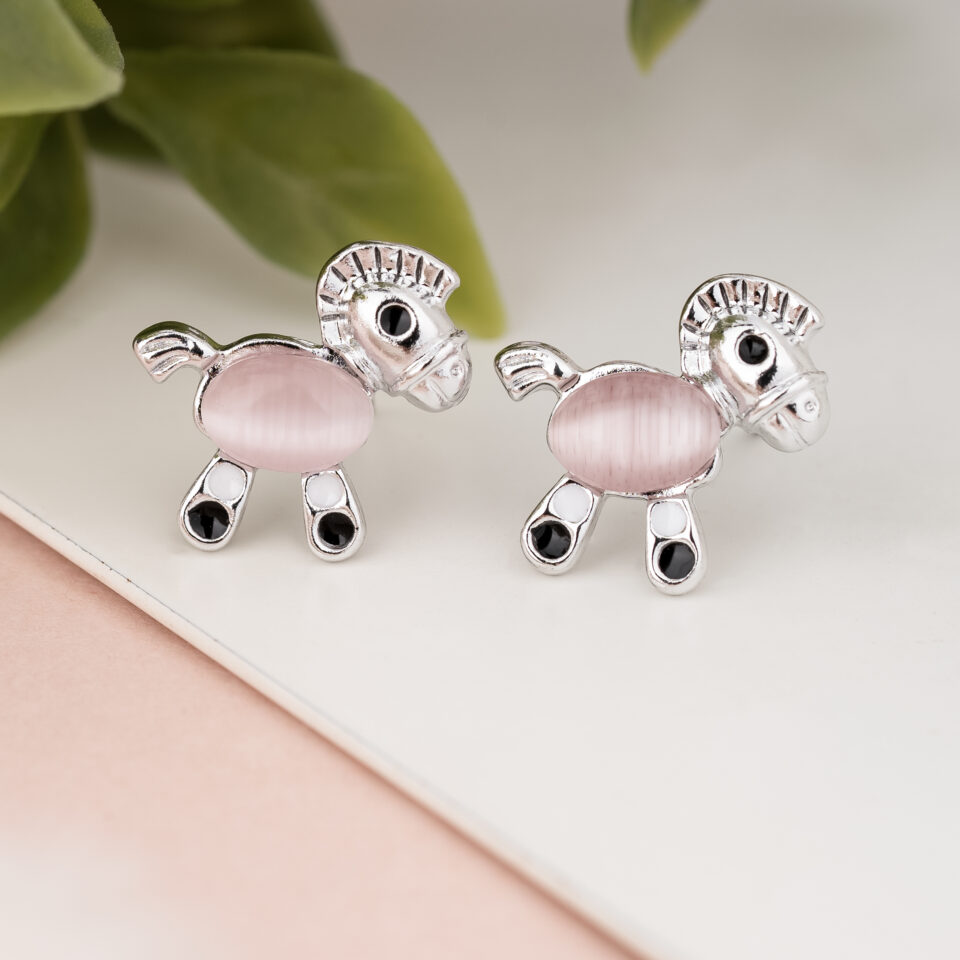 Silver Horse Stud Earring