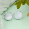 Silver Round Everyday Wear Stud Earring