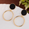 Brass Black 2 Layered Drop Earring