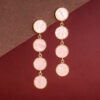 Pink Brass Dangler Earrings