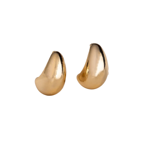 Brass Gold Drop Stud Earring