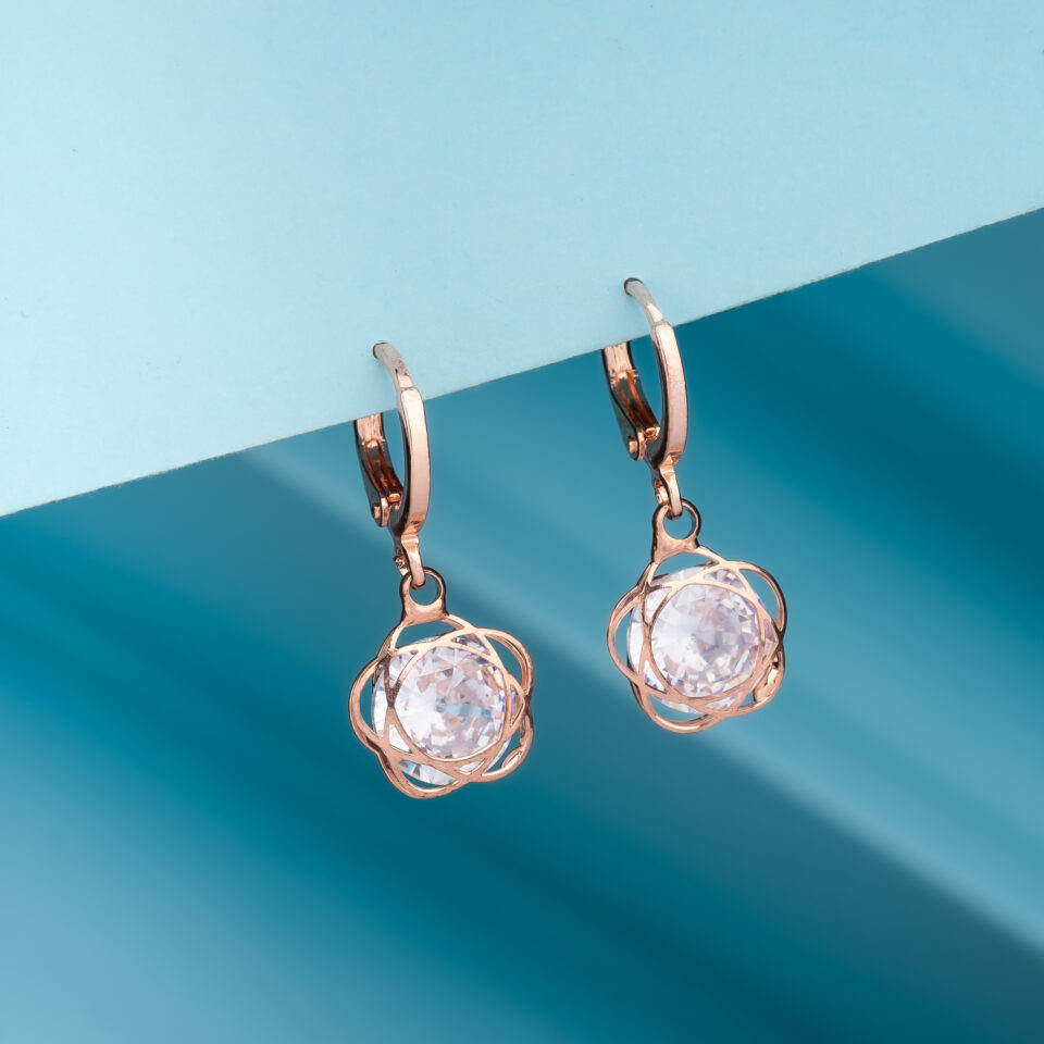 Rose Gold Chic Drop Earrings