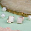 Rose Gold Classic Square Stud Earring