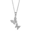 Silver Butterfly Together 4ever Necklace