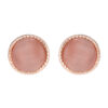 Rose Gold Pebble Stud Earring