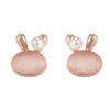 Rose Gold Bunny Stud Earring