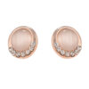 Rose Gold Classic Round Stud Earring