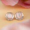 Rose Gold Classic Round Stud Earring