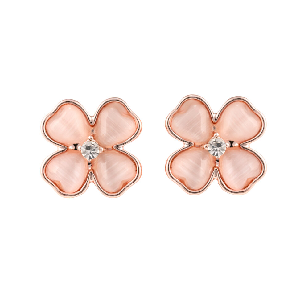 Rose Gold Cute Flower Stud Earring