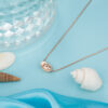 Rose Gold Oval Bead Necklace