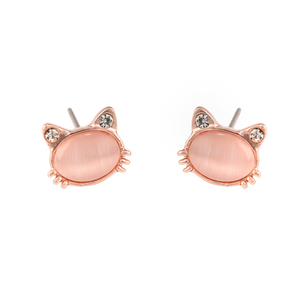 Rose Gold Hello Kitty Stud Earring