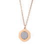 Rose Gold Roman White Alphabet Necklace